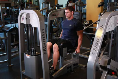 Hip abduction machine: Start